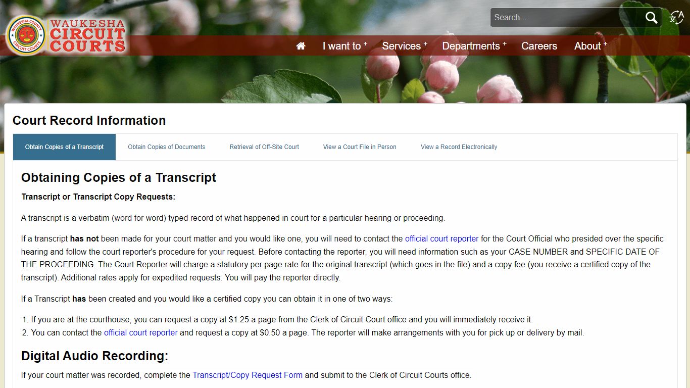 Waukesha County - Court Record Information
