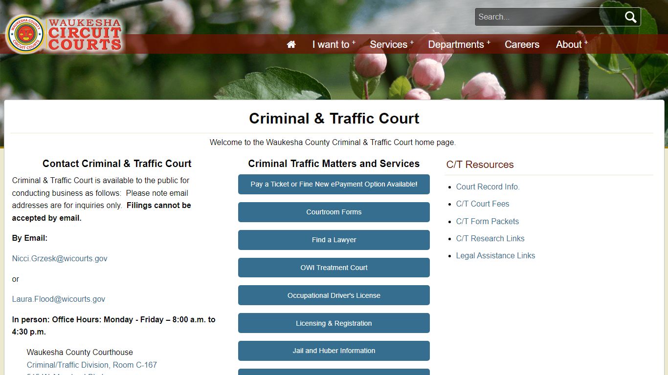 Waukesha County - Criminal and Traffic Court